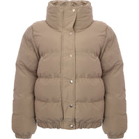 Brave Soul Women's Grey Slay Peach Skin Puffer Jacket