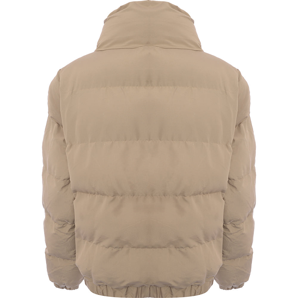 Brave Soul Women's Grey Slay Peach Skin Puffer Jacket