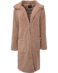 Brave Soul Women's Longline Coat in Bordeaux