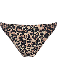 Superdry Women's Brown Print Leopard Cheeky Bikini Bottom