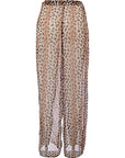 Brave Soul Womens Leopard Print Wide Leg Beach Trousers