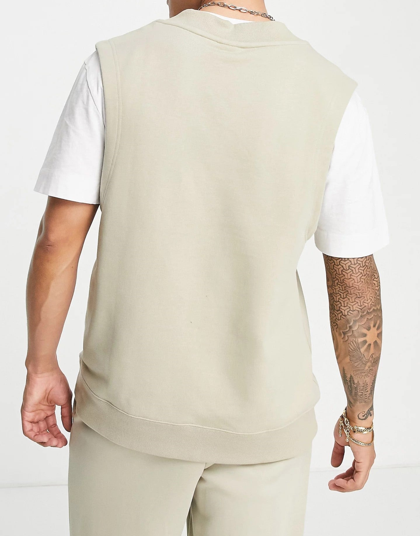 Puma Mens Sweater Vest In Mid Green