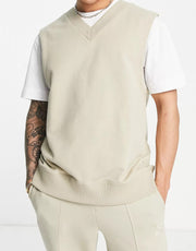 Puma Mens Sweater Vest In Mid Green