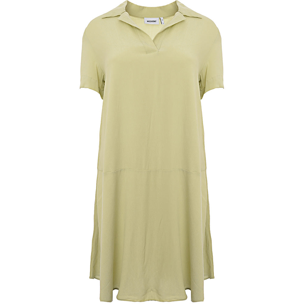 Weekday Women's Sage Green Millie Smock Mini Dress