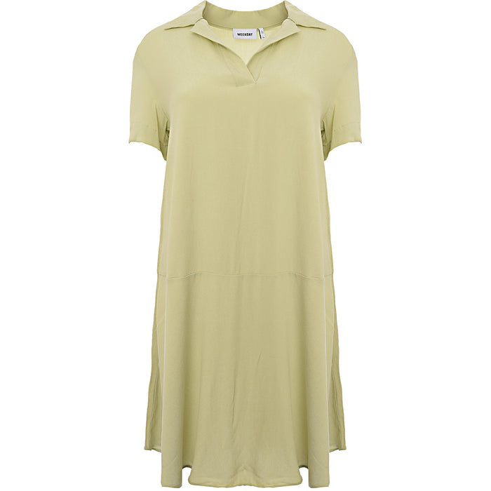 Weekday Women's Sage Green Millie Smock Mini Dress