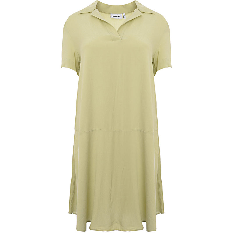 Weekday Women's Sage Green Millie Smock Mini Dress