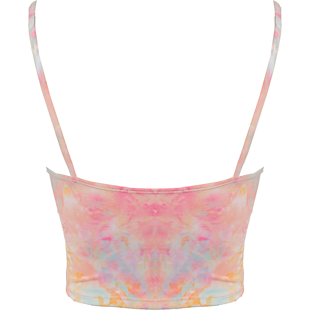 ONZIE Womens Belle Light Support Cropped Sports Bra in Rose All Day