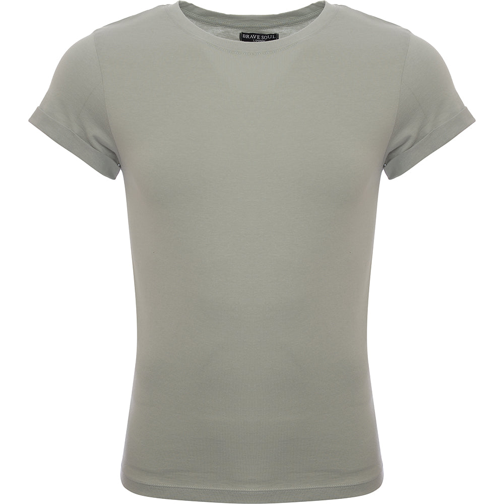 Womens Brave Soul Elanor T-Shirt In Sage