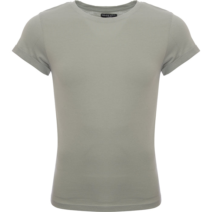 Womens Brave Soul Elanor T-Shirt In Sage