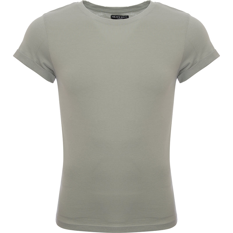 Womens Brave Soul Elanor T-Shirt In Sage