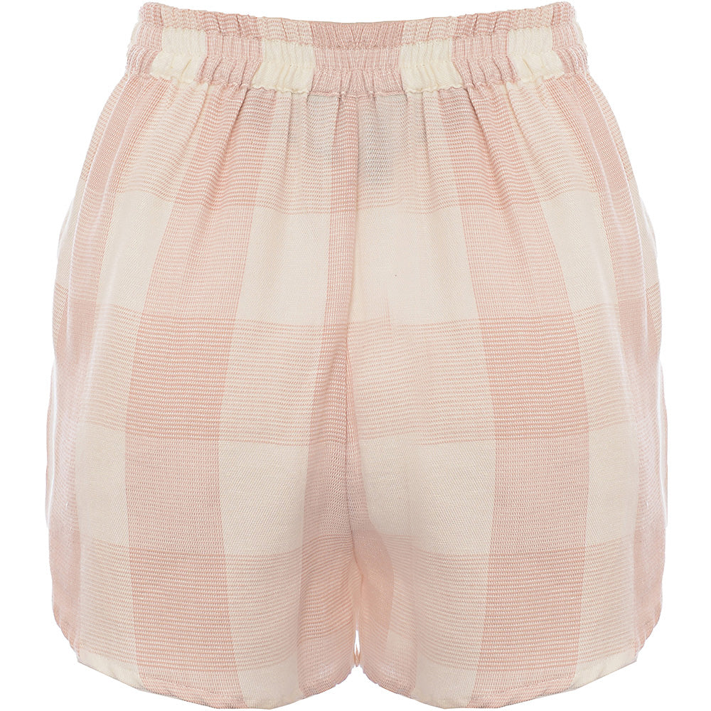 New Look Women's Co-Ord Gingham Shorts in Pink Check