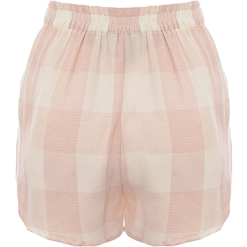 New Look Women's Co-Ord Gingham Shorts in Pink Check