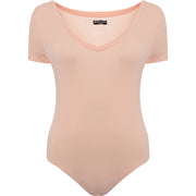 Brave Soul Women's Sage Mamee V Neck Short Sleeve Bodysuit