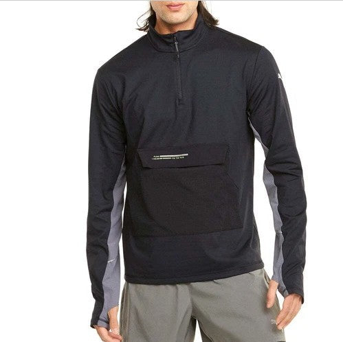 Mens Puma Running Cooladapt 1/2 Zip Jacket in Black