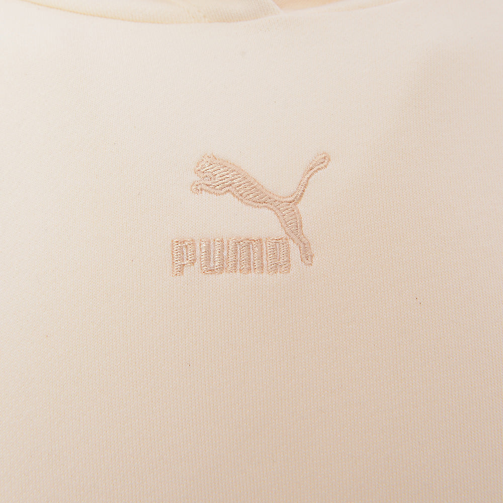 Puma Womens Off White Classics Oversized Hoodie
