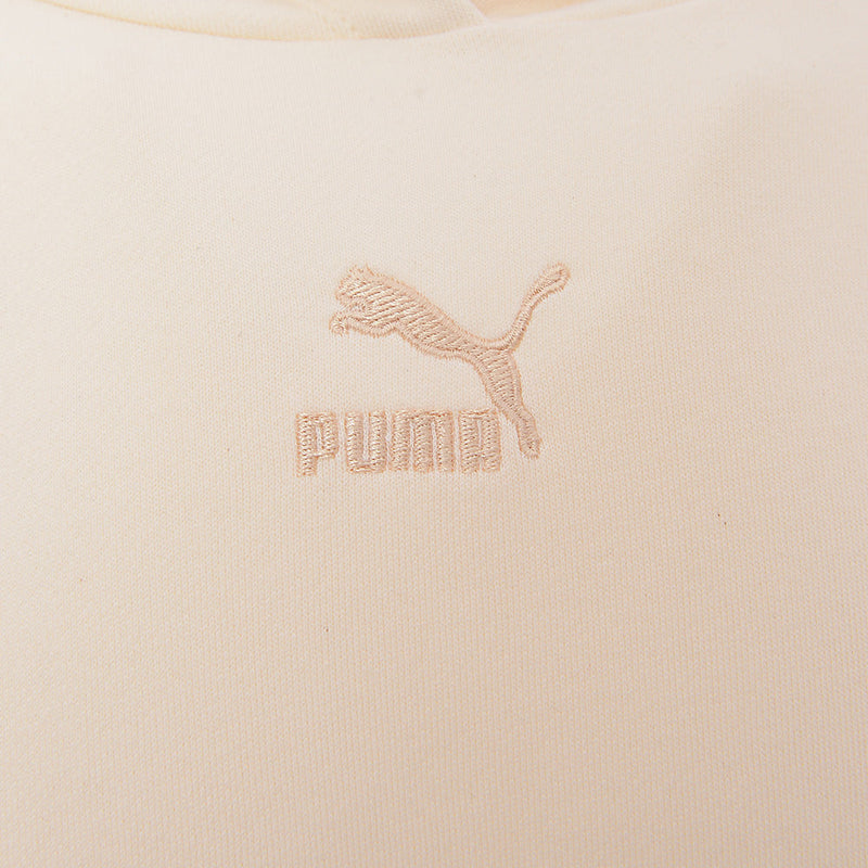 Puma Womens Off White Classics Oversized Hoodie