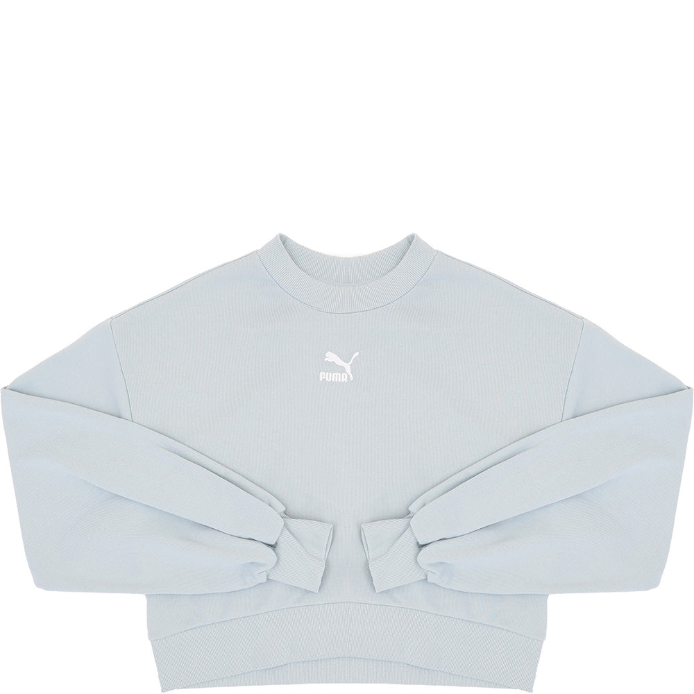 Puma Women's Baby Blue Classics Balloon Sleeve Sweatshirt