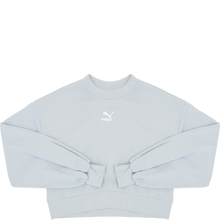 Puma Women's Baby Blue Classics Balloon Sleeve Sweatshirt