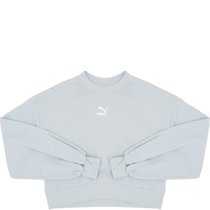 Puma Women's Baby Blue Classics Balloon Sleeve Sweatshirt