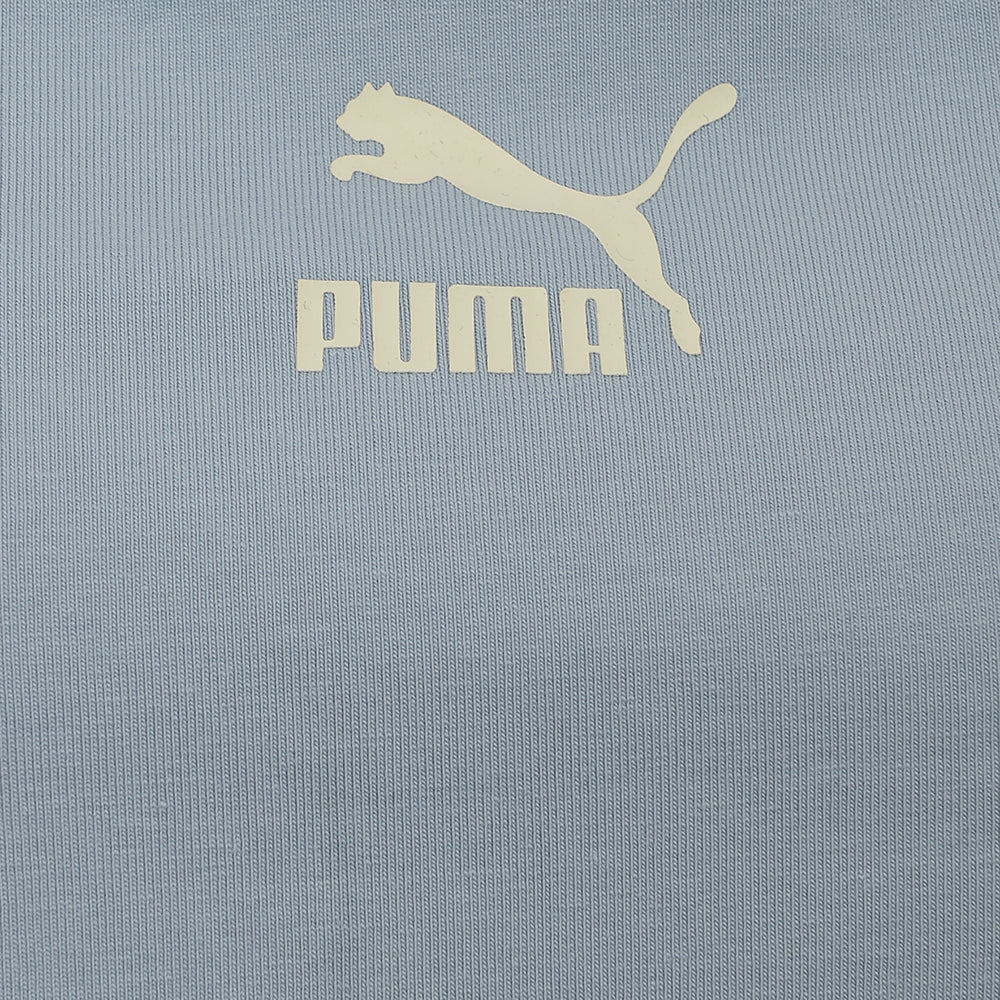 Puma Women's Blue Classics Square Neck Chunky Strap Top