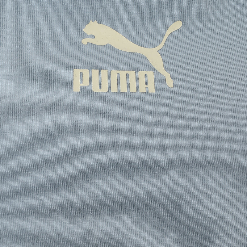 Puma Women's Blue Classics Square Neck Chunky Strap Top