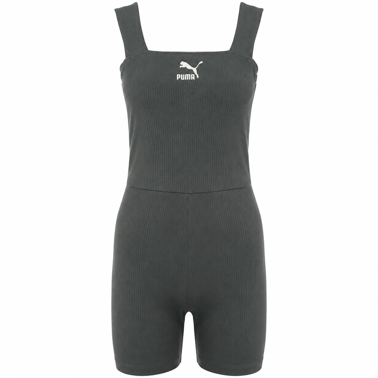Puma Women's Deep Green Ribbed Unitard