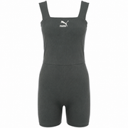 Puma Women's Deep Green Ribbed Unitard