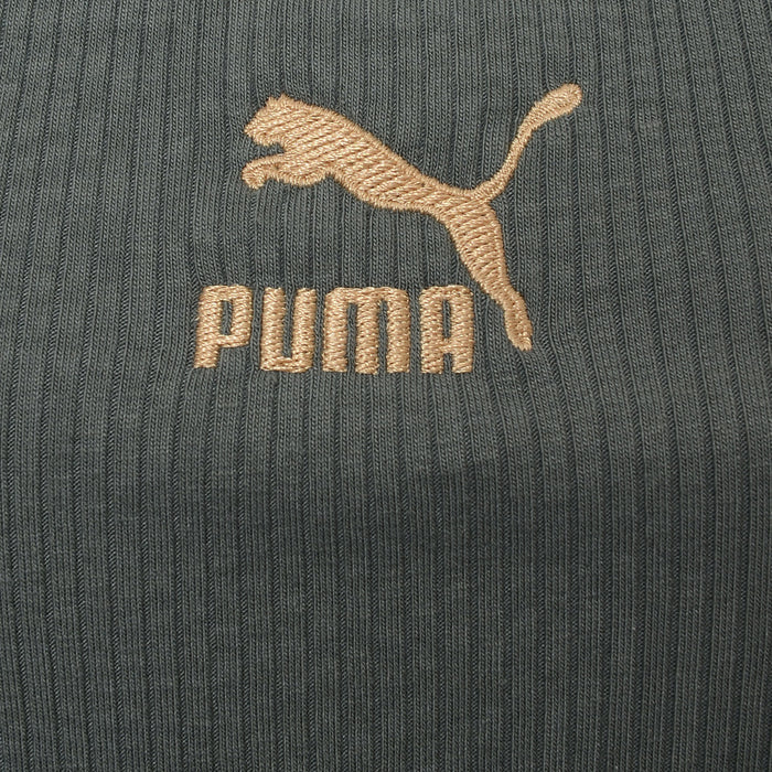 Puma Women's Deep Green Ribbed Unitard