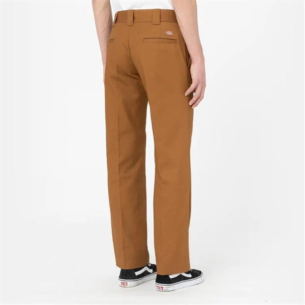 Dickies Mens 873 Slim Straight Fit Work Trousers in Brown