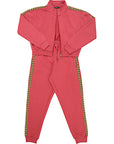 Womens Pindydolls Zip Sweatshirt and Jogger Set in Red