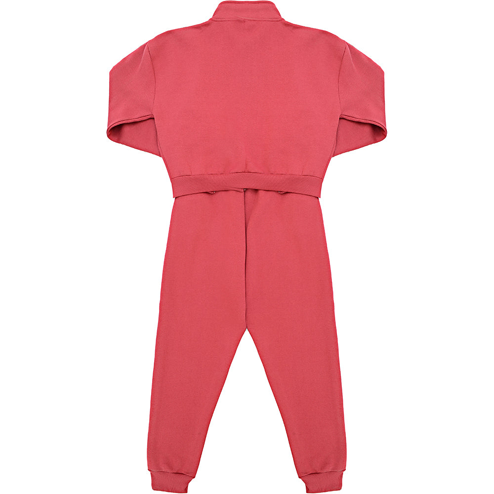 Womens Pindydolls Zip Sweatshirt and Jogger Set in Red