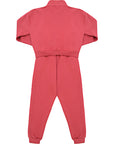 Womens Pindydolls Zip Sweatshirt and Jogger Set in Red