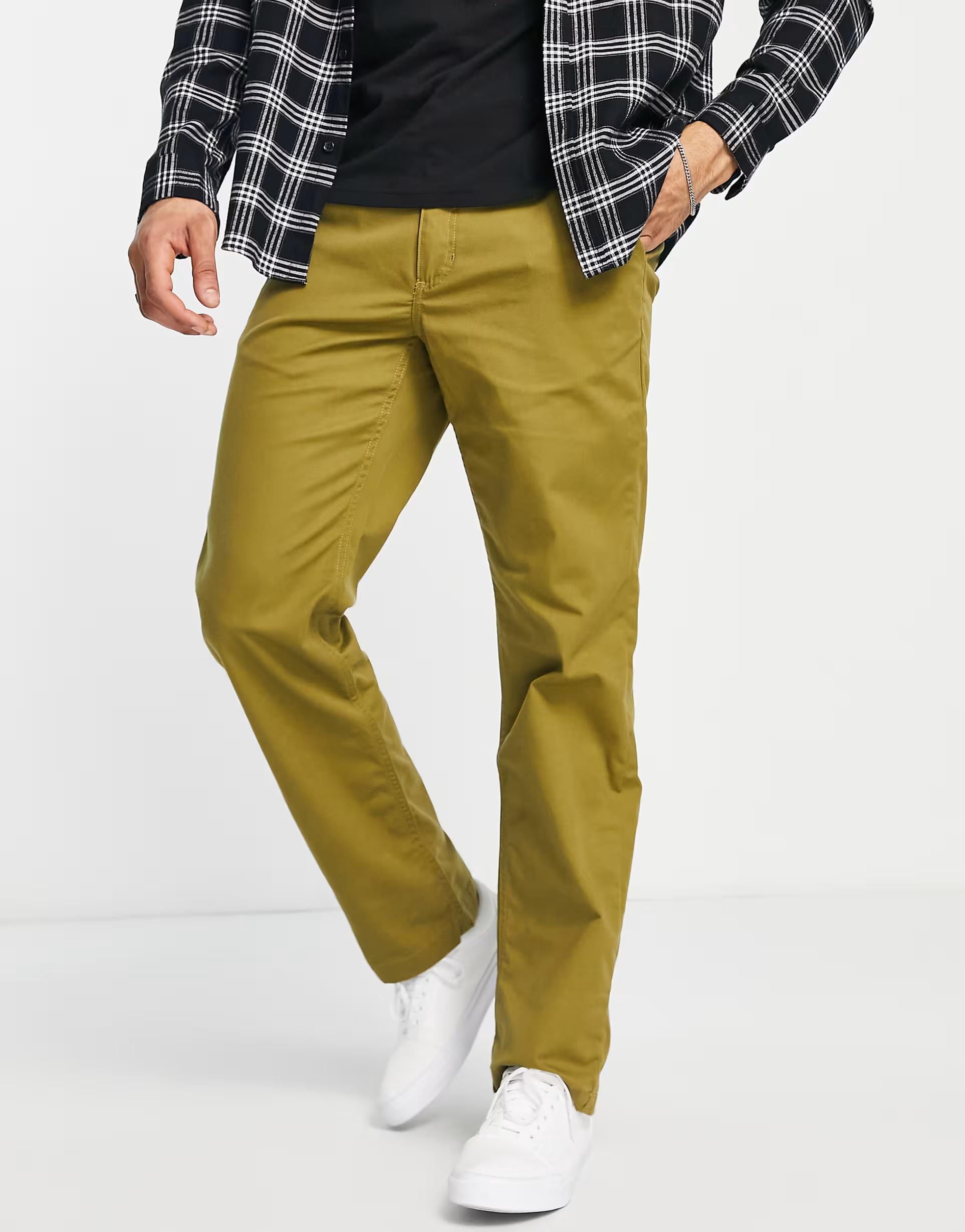 Vans Mens Authentic Loose Fit Chino Trousers In Brown
