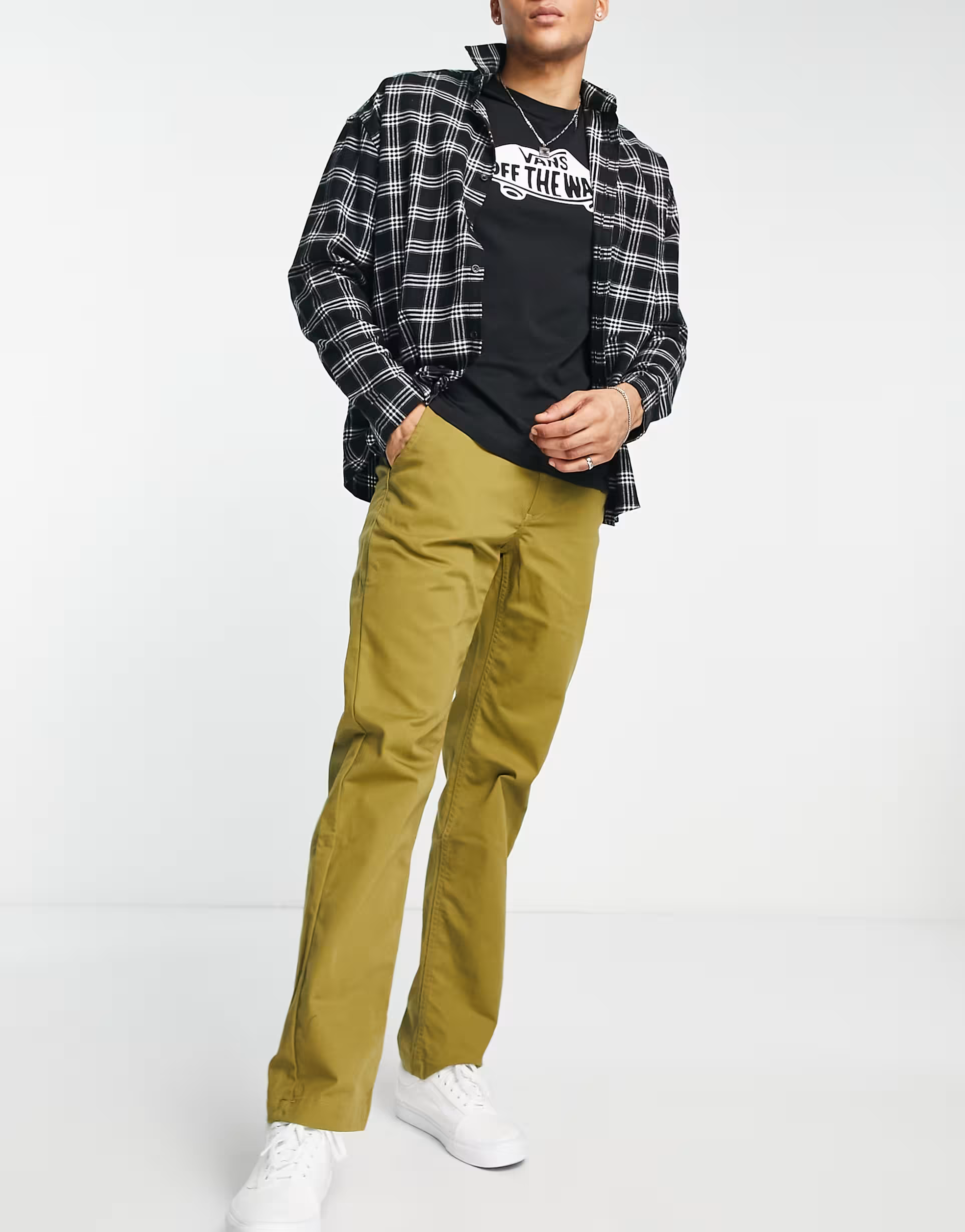 Vans Mens Authentic Loose Fit Chino Trousers In Brown