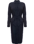 Tommy Hilfiger Women's Navy Essential Midi Shirt Dress