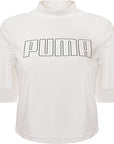 Womens Puma Training Eversculpt Mock Neck Crop in White