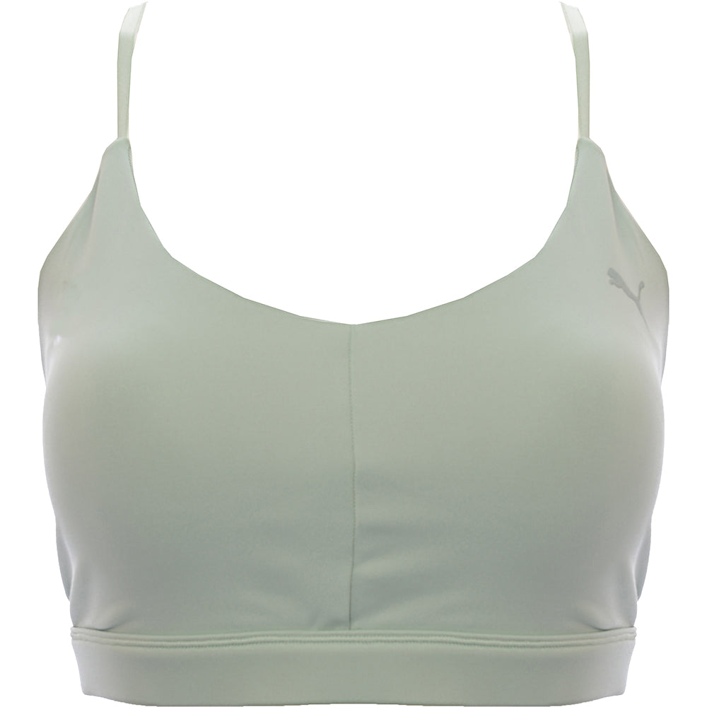 Puma Women's Green Training Low Impact Strappy Bra