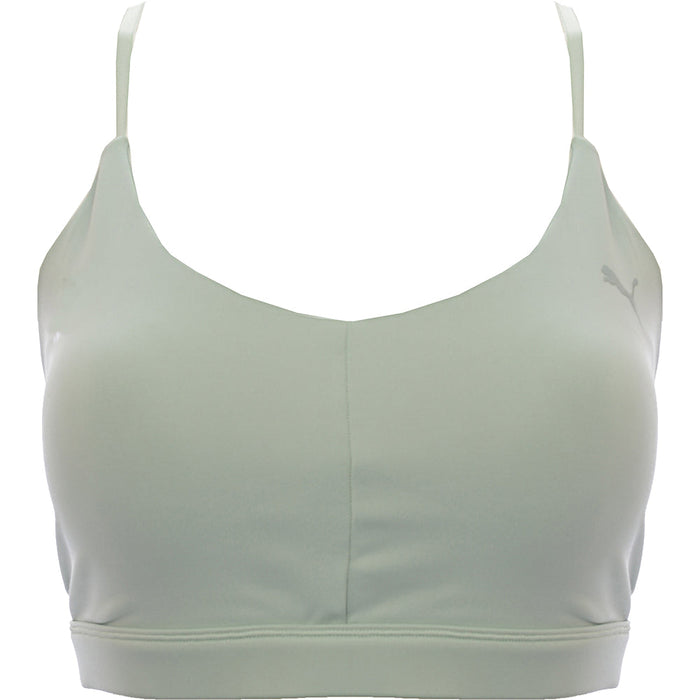 Puma Women's Green Training Low Impact Strappy Bra