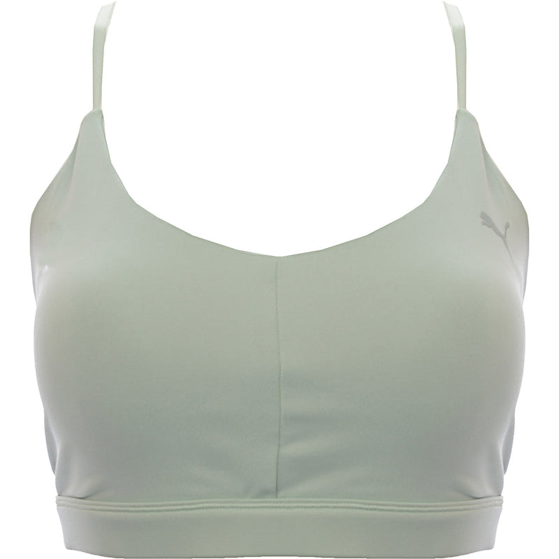 Puma Women's Green Training Low Impact Strappy Bra