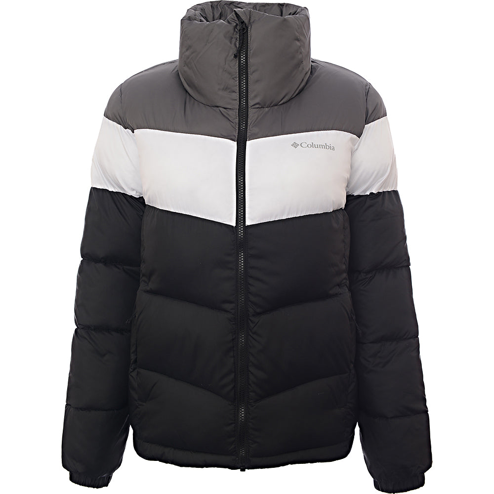 Columbia Mens Black and White Puffect Color Block Jacket