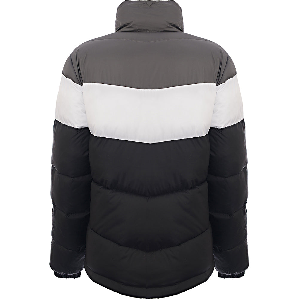 Columbia Mens Black and White Puffect Color Block Jacket