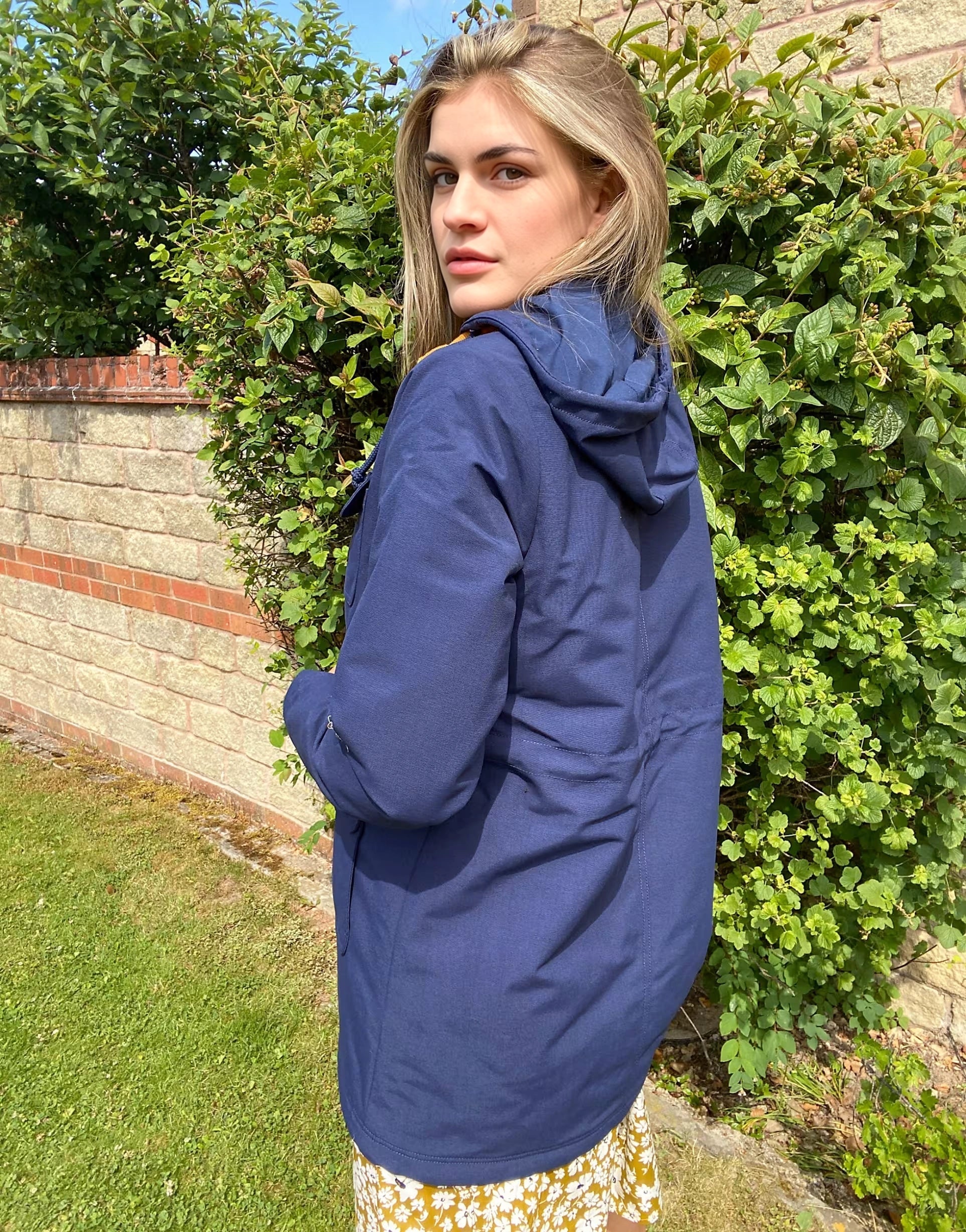 Womens Vans Drill Long Ii Chore Coat in Dress Blue