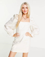Ted Baker Womens Britnie Puff Sleeve Mini Dress In White