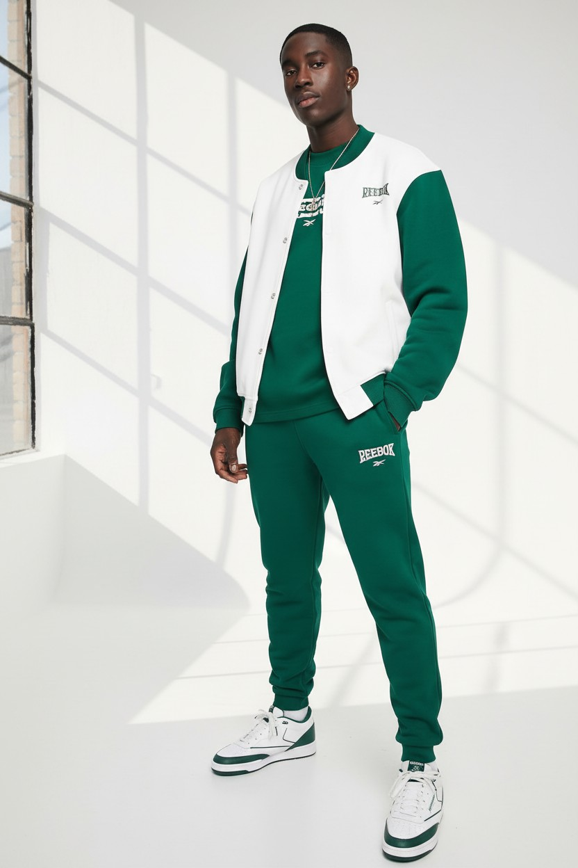Reebok Mens Vintage Logo Joggers In Green