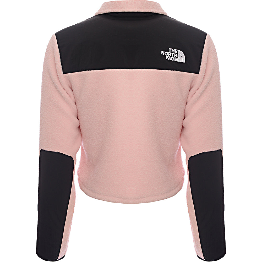 The North Face Womens Denali Cropped Fleece Jacket In Pink