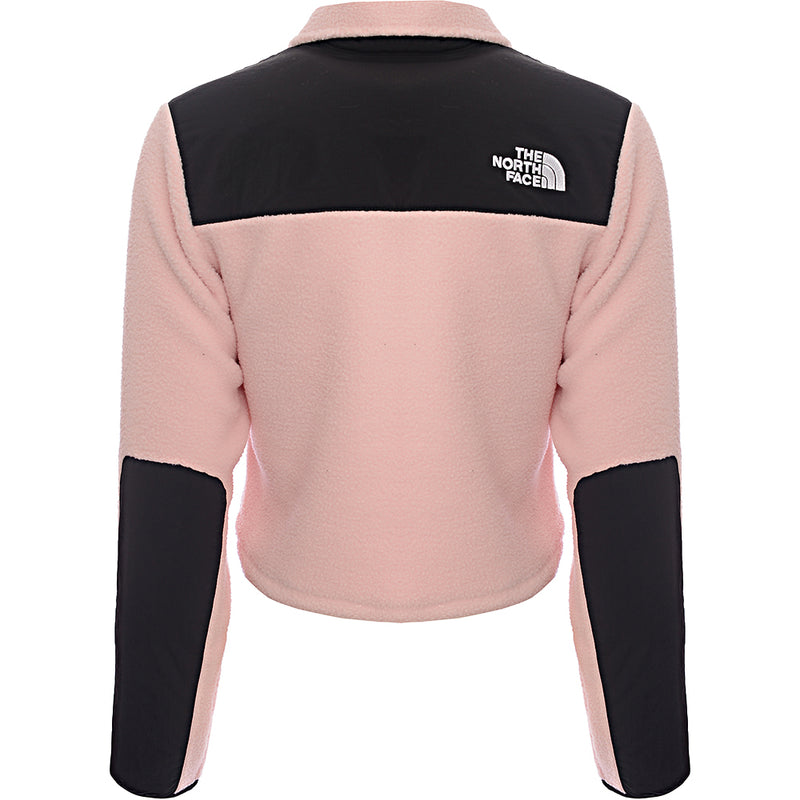 The North Face Womens Denali Cropped Fleece Jacket In Pink