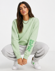 Les Girls Les Boys Womens Sweatshirt in Light Sage