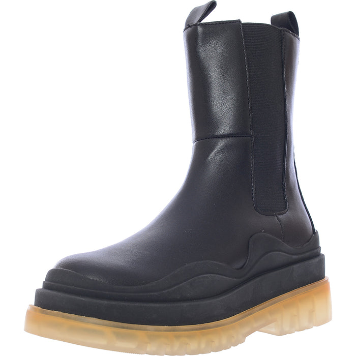 Steve Madden Women's Black Challenger Refined Chelsea Boots With Translucent Soles