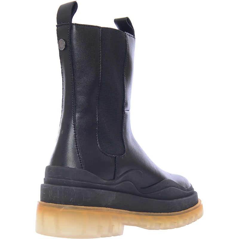 Steve Madden Women's Black Challenger Refined Chelsea Boots With Translucent Soles