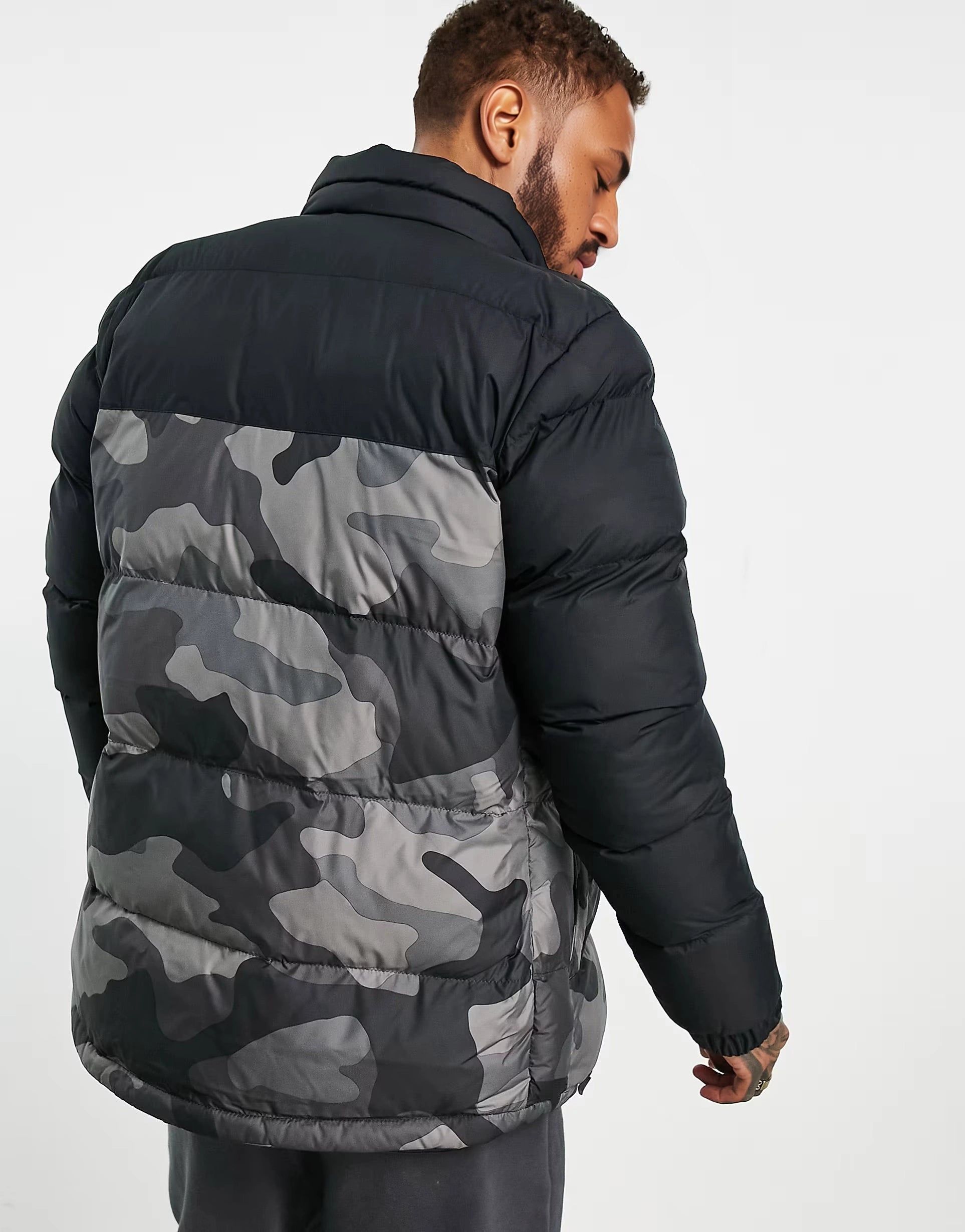 Mens Columbia Pike Lake Puffer Jacket in Black Camo